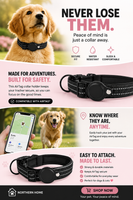 Reflective Dog Collar Compatible with AirTag