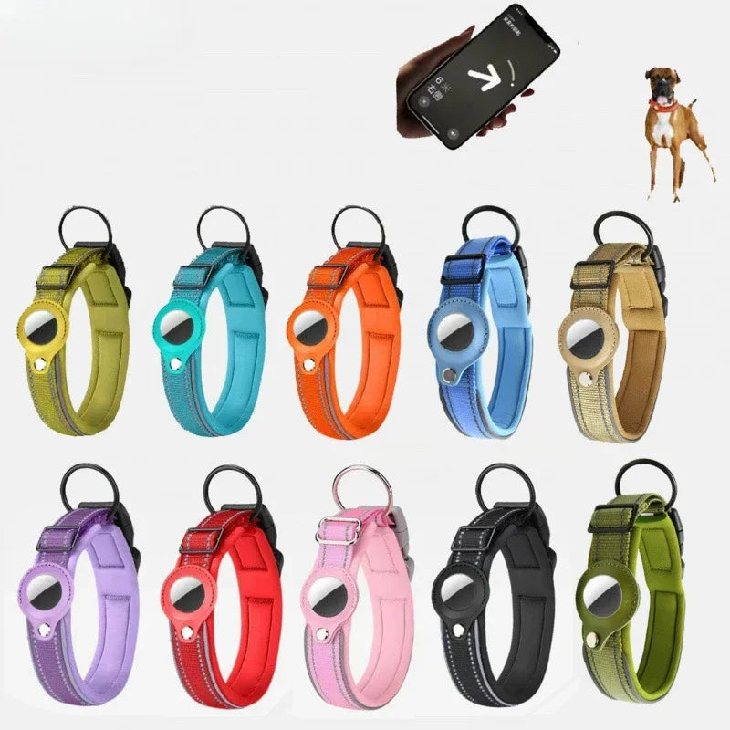 Reflective Dog Collar Compatible with AirTag